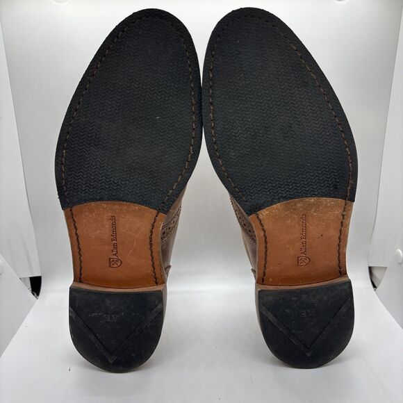 rare ALLEN EDMONDS CRONMOK Cognac Wingtip Brogue Leather Boot men 9 - Picture 10 of 11